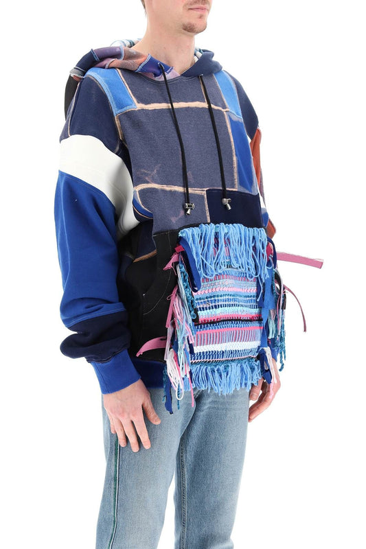 Multicolor Patchwork Dyed Hoodie