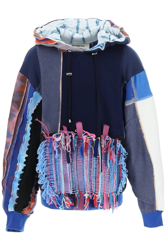 Multicolor Patchwork Dyed Hoodie