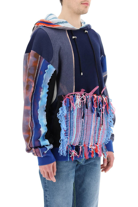 Multicolor Patchwork Dyed Hoodie