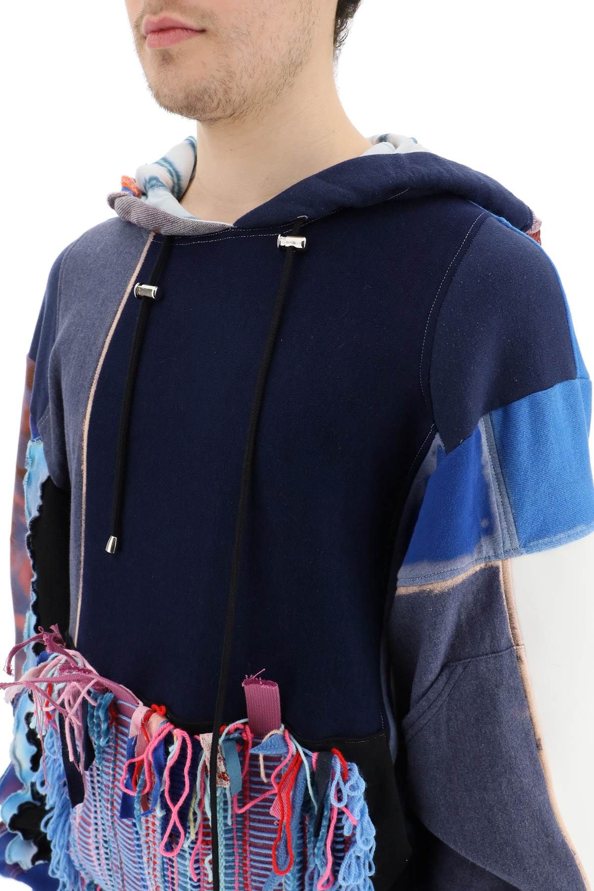 Multicolor Patchwork Dyed Hoodie