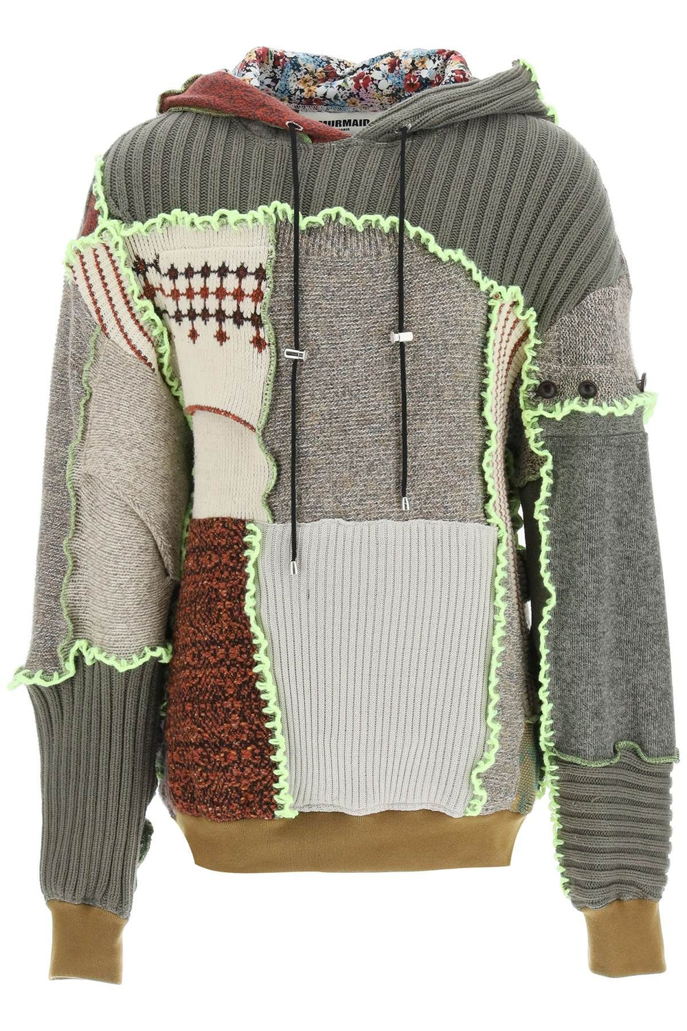 Crochet Hoodie In Green