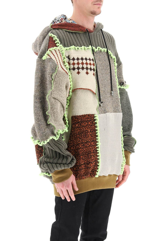 Crochet Hoodie In Green